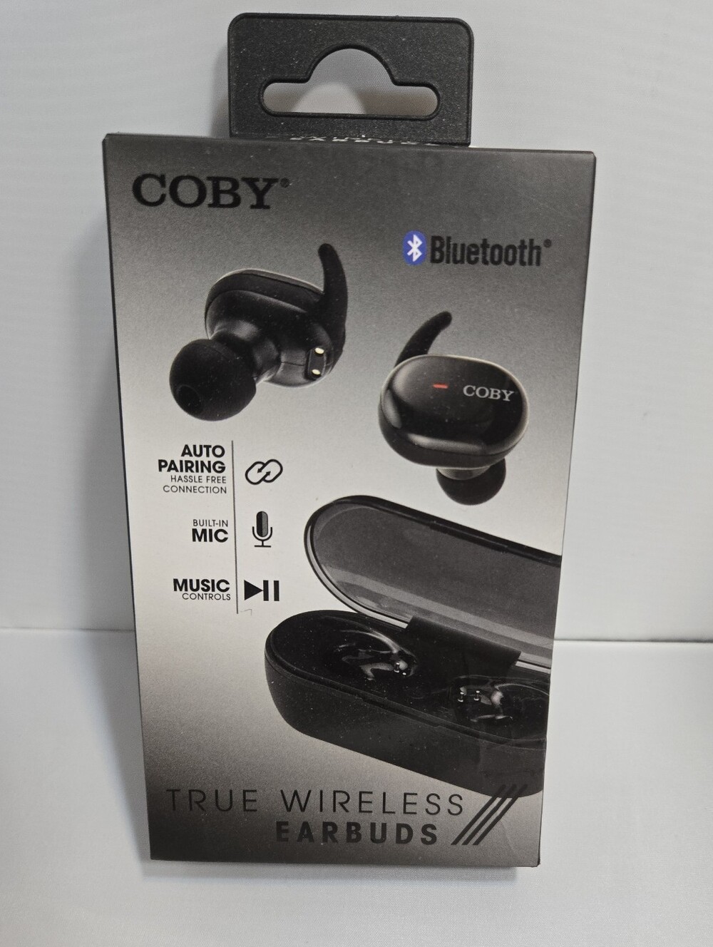 Coby True Wireless Bluetooth Earbuds - Black